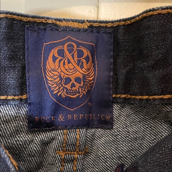 Men's Rock & Republic Dark Blue Jeans 34 X 30 - Picture 4 of 7